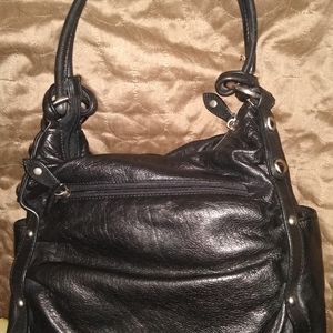 clarks silver leather bag